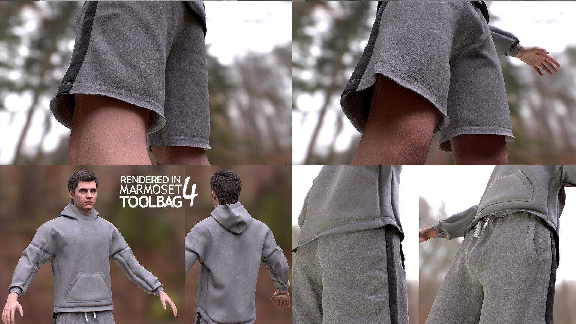 Man Sport Outfit - Modular - Rigged Low-poly 3D model_12