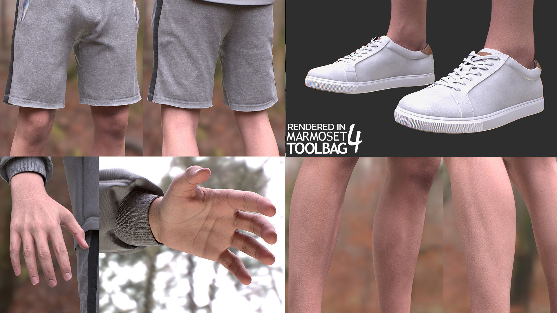 Man Sport Outfit - Modular - Rigged Low-poly 3D model_10