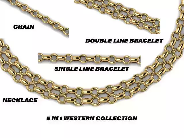 4 IN 1 WESTERN COLLECTION NECKLACE BEST FOR ALL JEWELRY METALS 