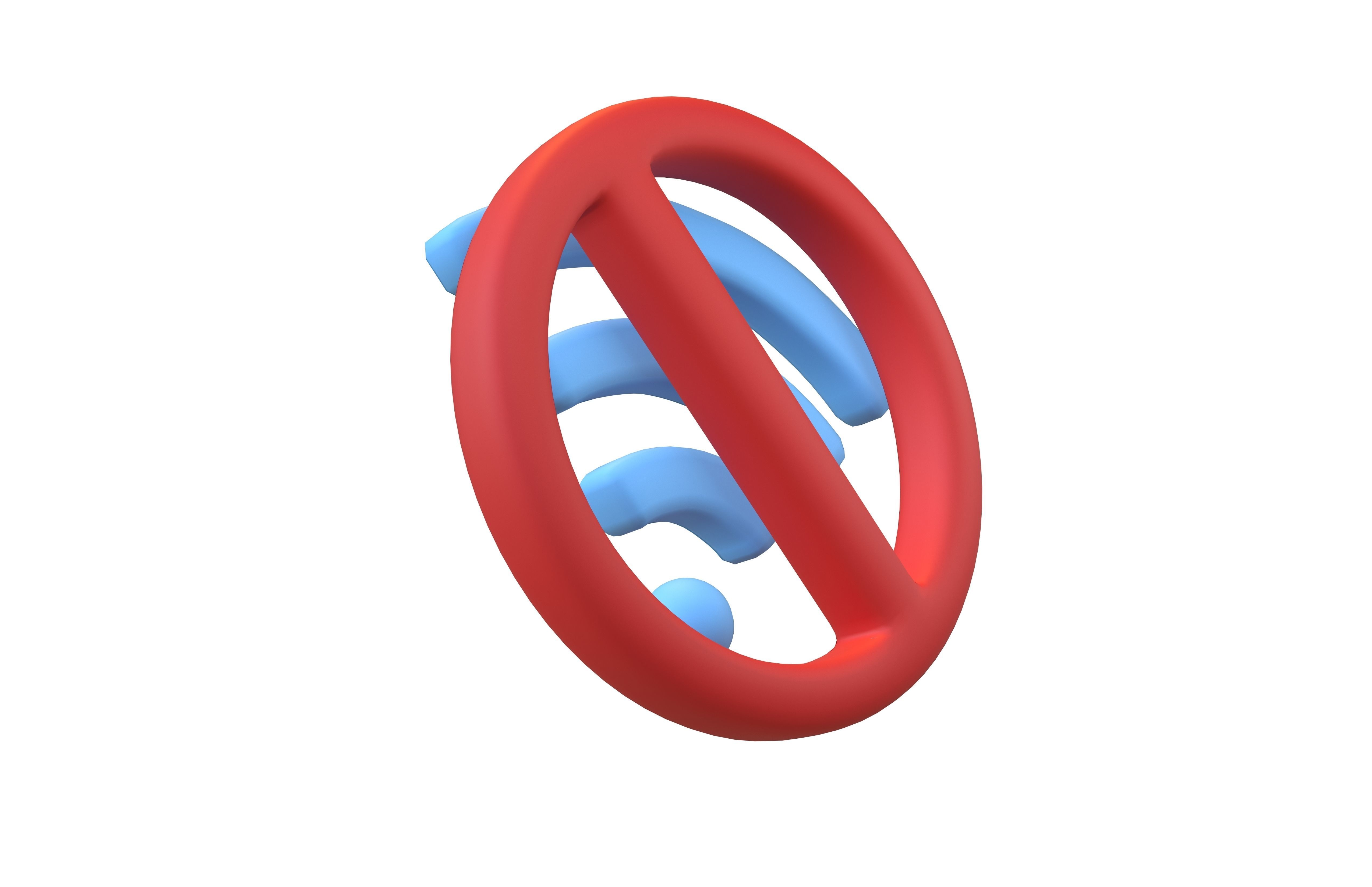 No Wifi Symbol v1 003 Low-poly 3D model_3