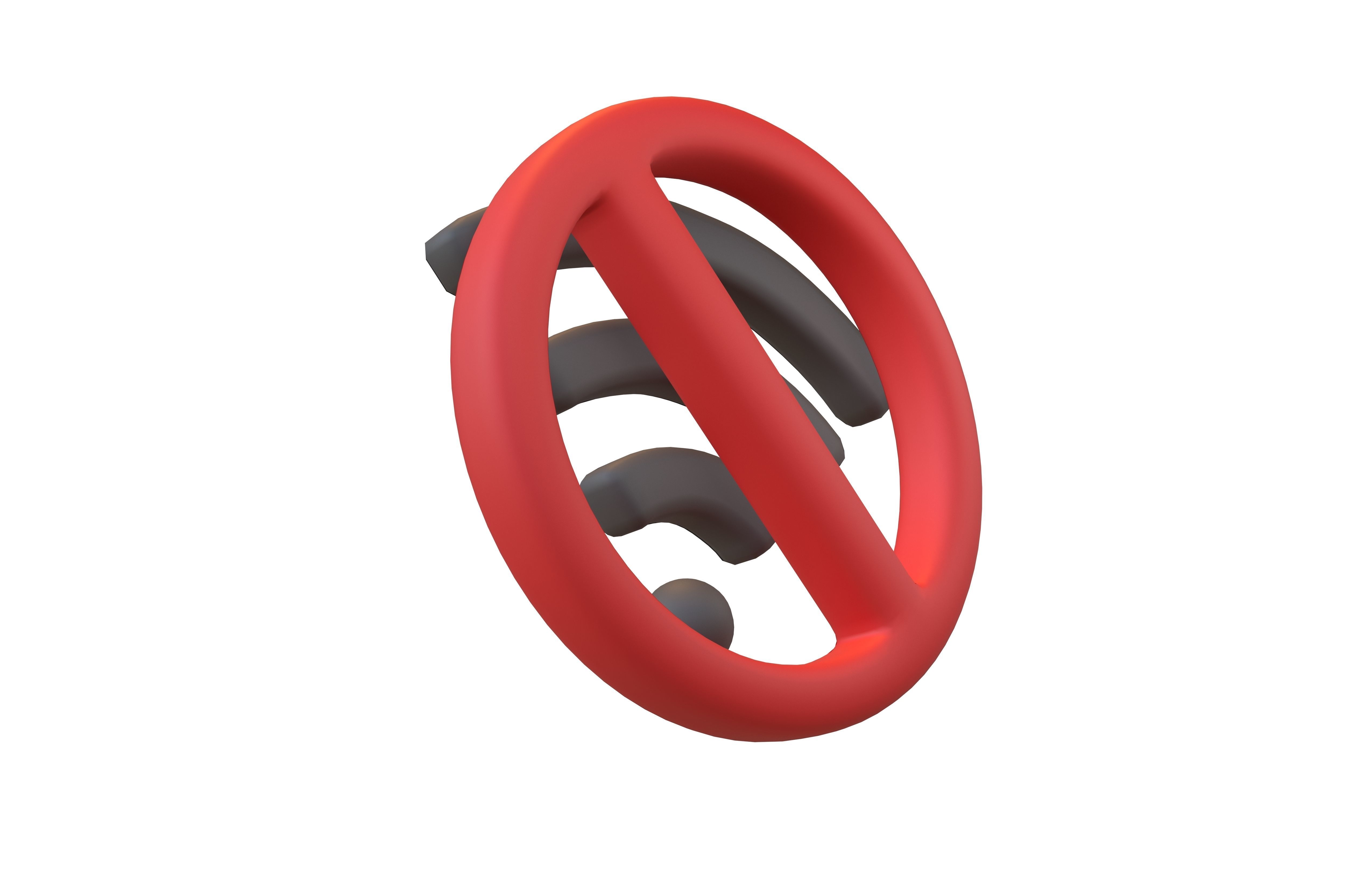 No Wifi Symbol v1 006 Low-poly 3D model_1