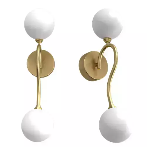 Opal Matte Glass Ball Wall Sconce Light