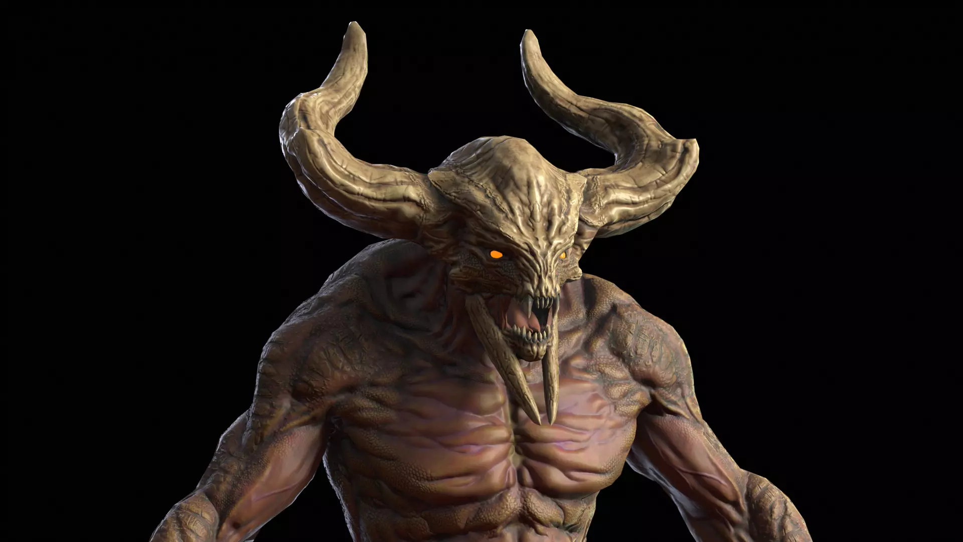 Demon3 Low-poly 3D model_0