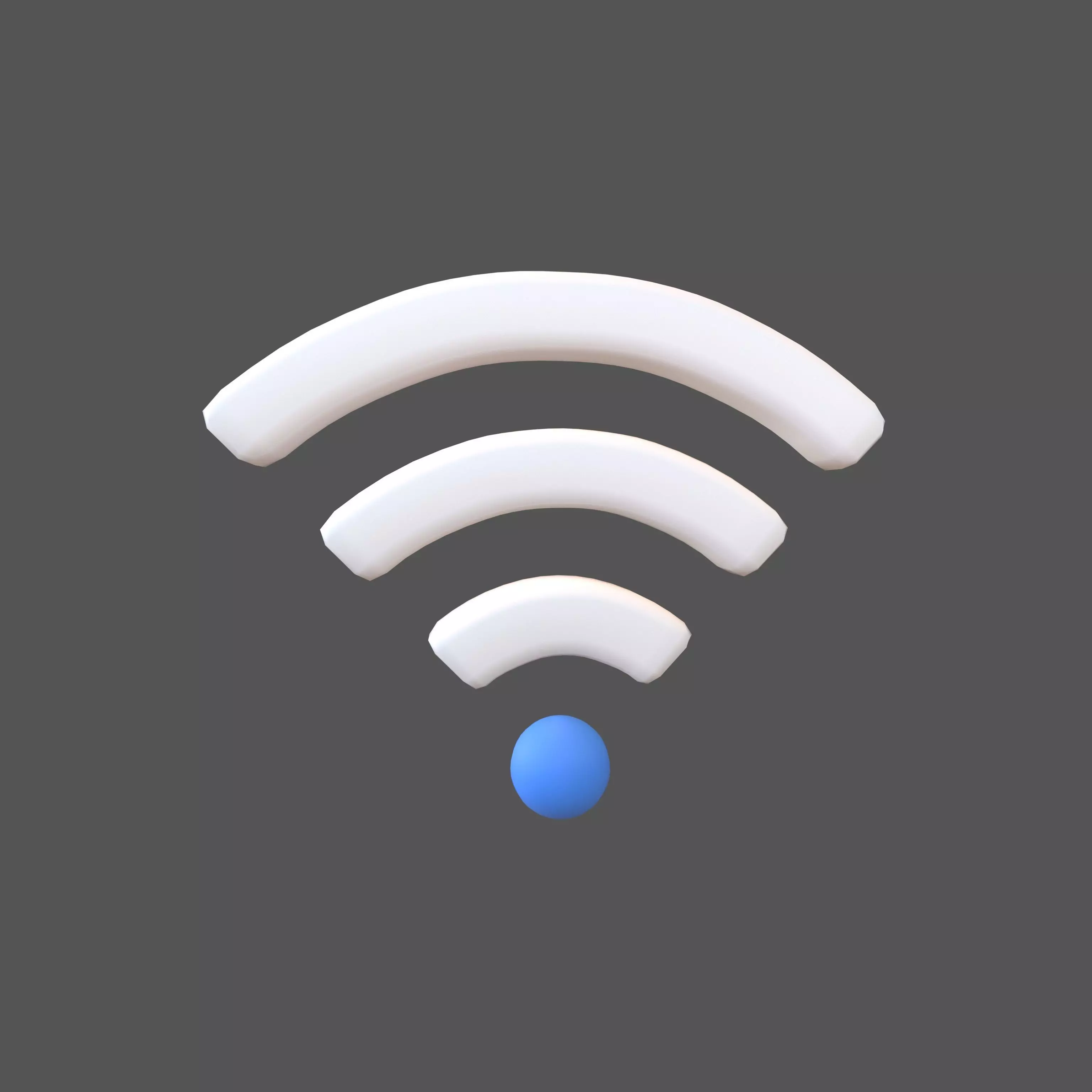Wifi Symbol v3 010 Low-poly 3D model_0