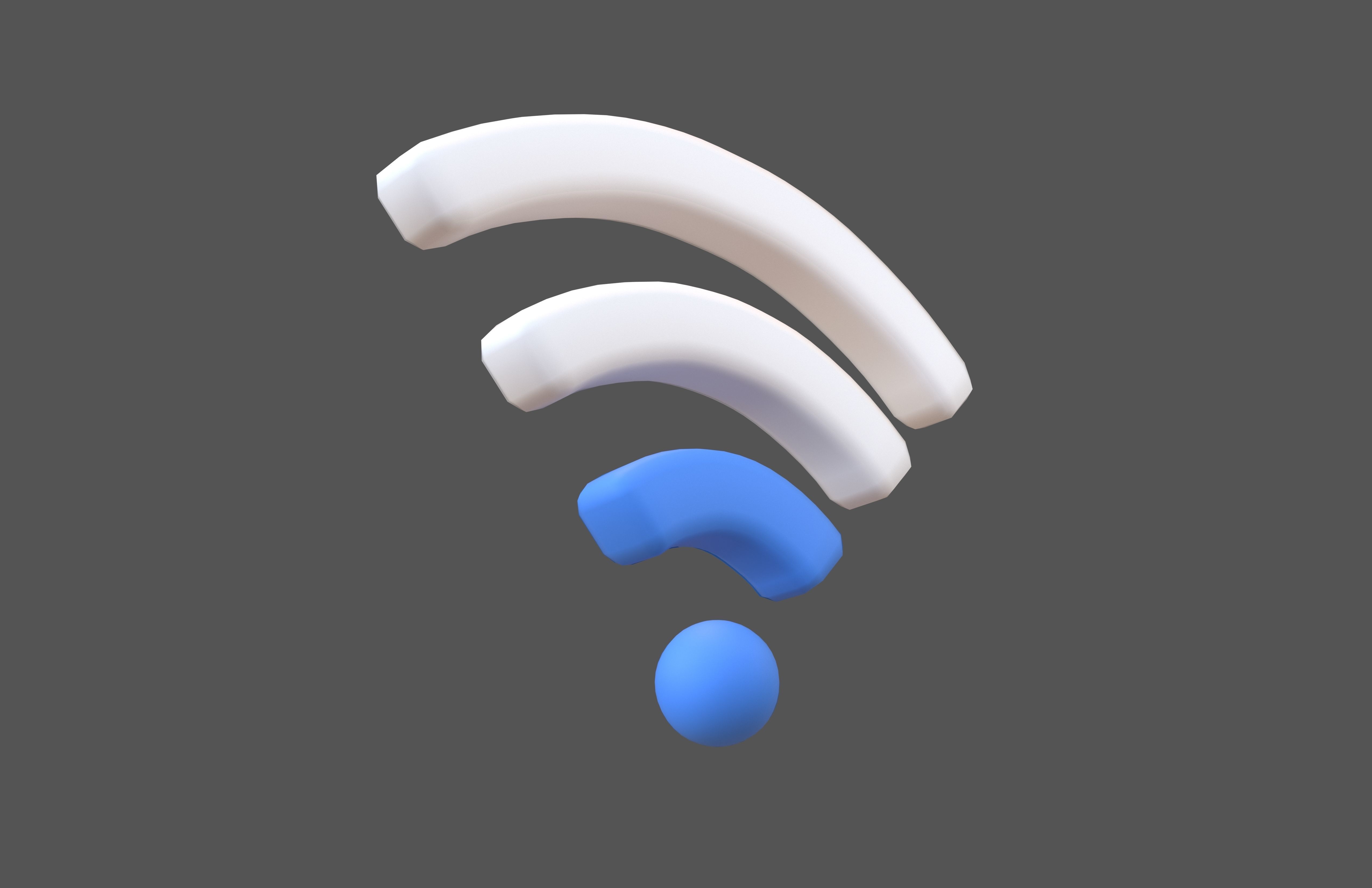 Wifi Symbol v3 011 Low-poly 3D model_3