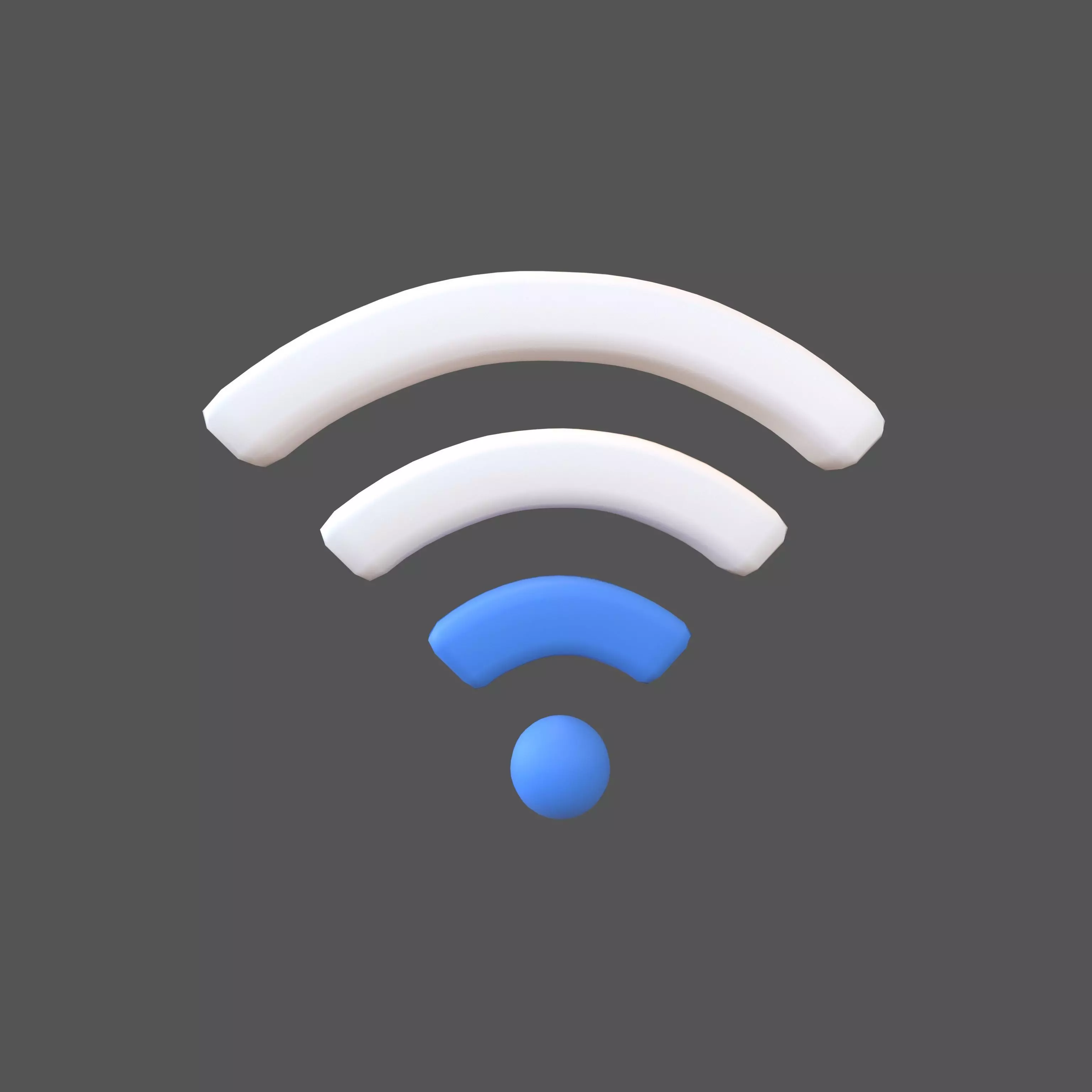 Wifi Symbol v3 011 Low-poly 3D model_0
