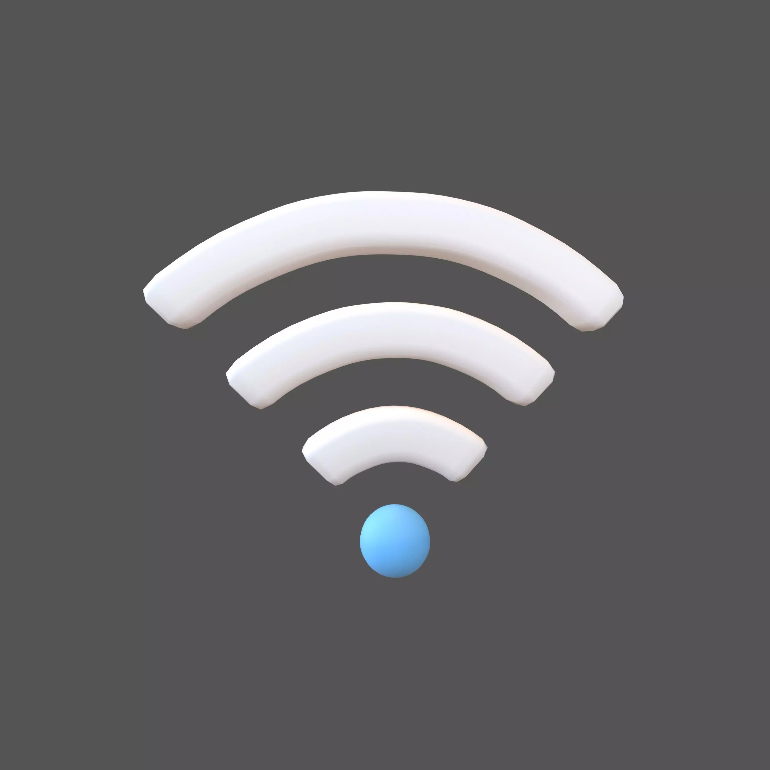 Wifi Symbol v3 013 Low-poly 3D model_0
