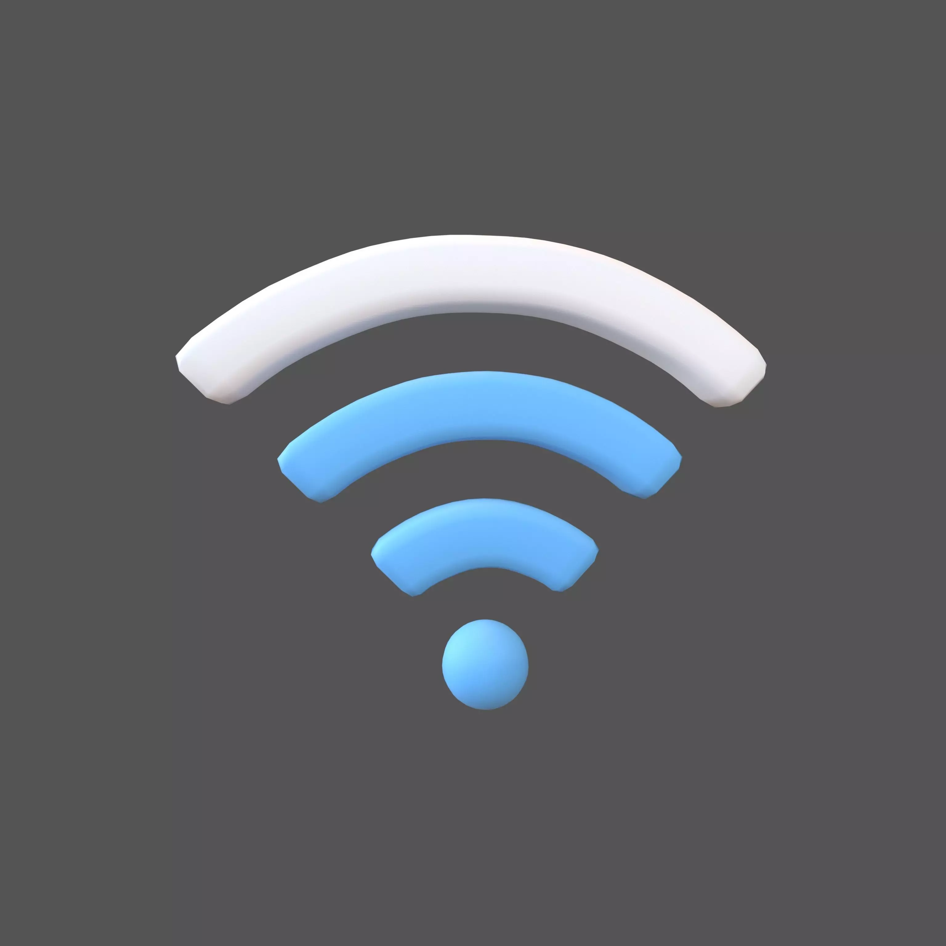 Wifi Symbol v3 015 Low-poly 3D model_0