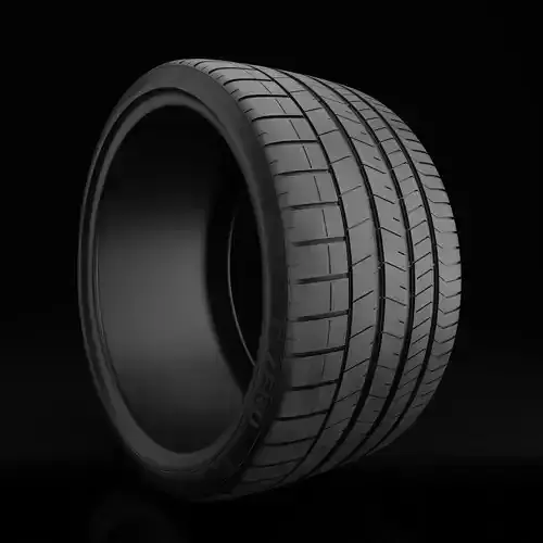 Realistic Tires Pirelli P ZERO PZ4 Realworld Size 3D Model