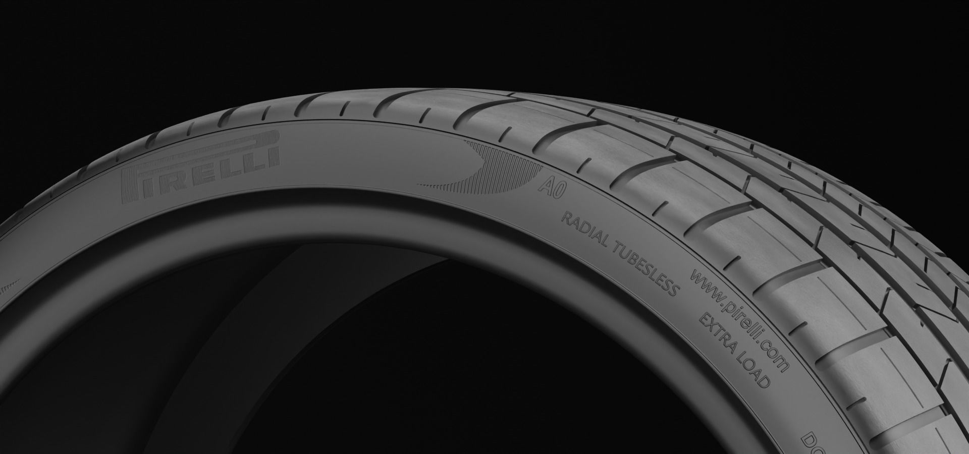 Realistic Tires Pirelli P ZERO PZ4 Realworld Size 3D Model 3D model_3