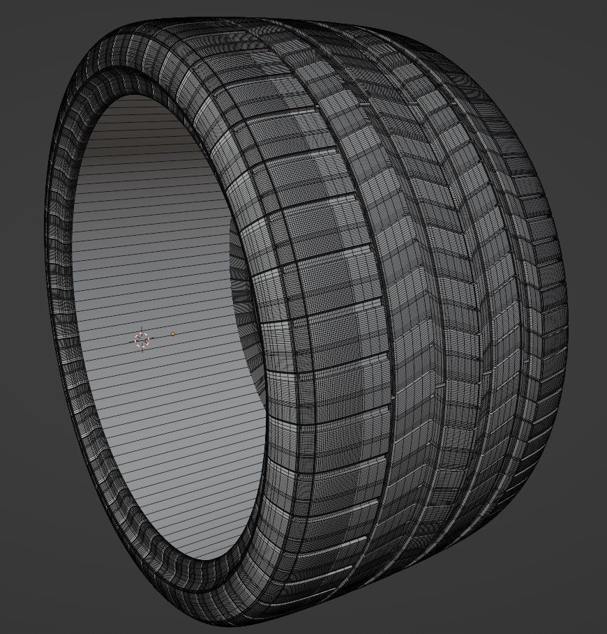 Realistic Tires Pirelli P ZERO PZ4 Realworld Size 3D Model 3D model_5