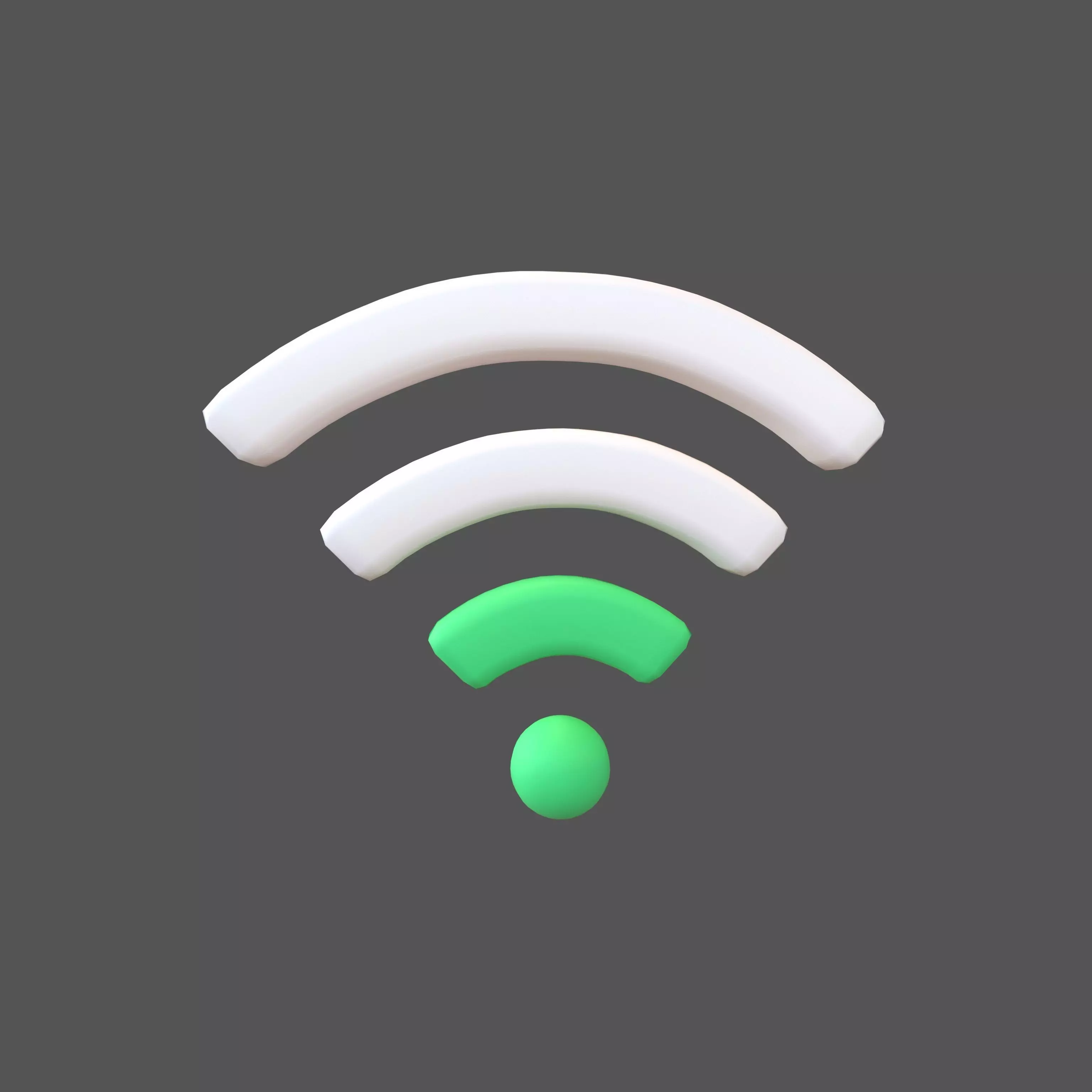 Wifi Symbol v3 020 Low-poly 3D model_0