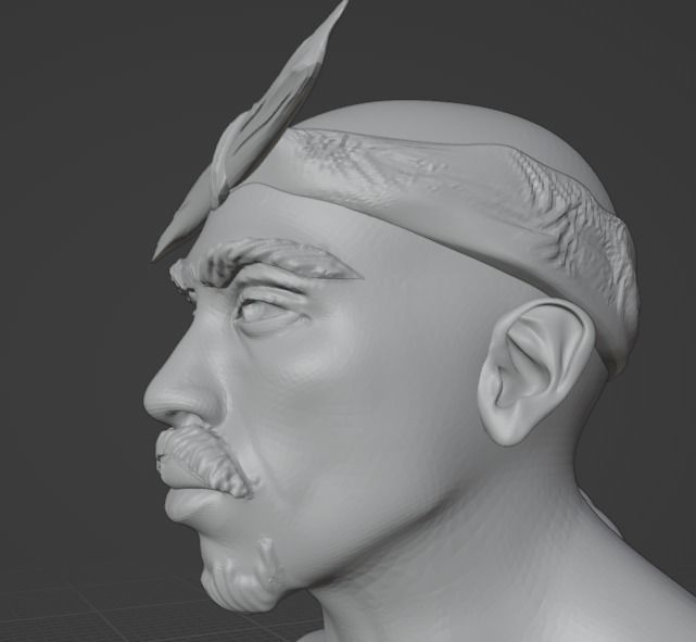 Tupac Shakur 3D print model_5