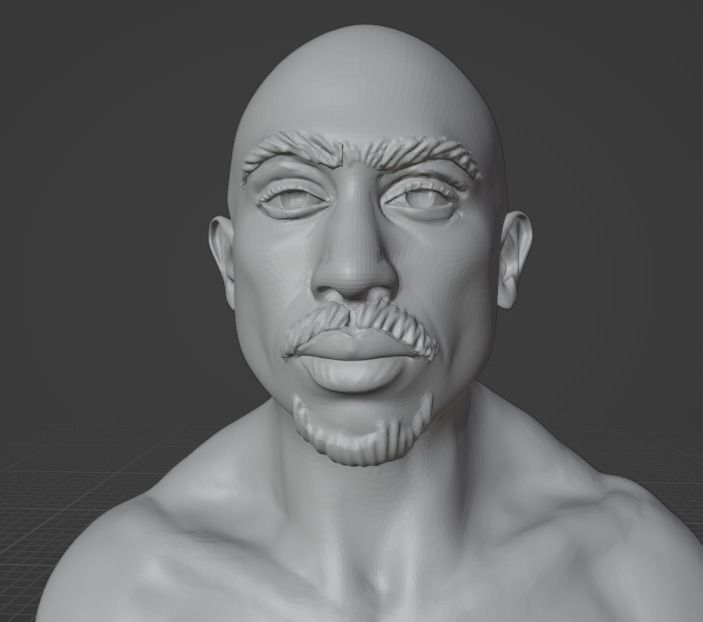 Tupac Shakur 3D print model_13