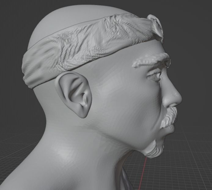 Tupac Shakur 3D print model_7