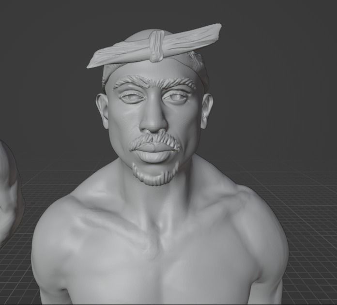 Tupac Shakur 3D print model_3