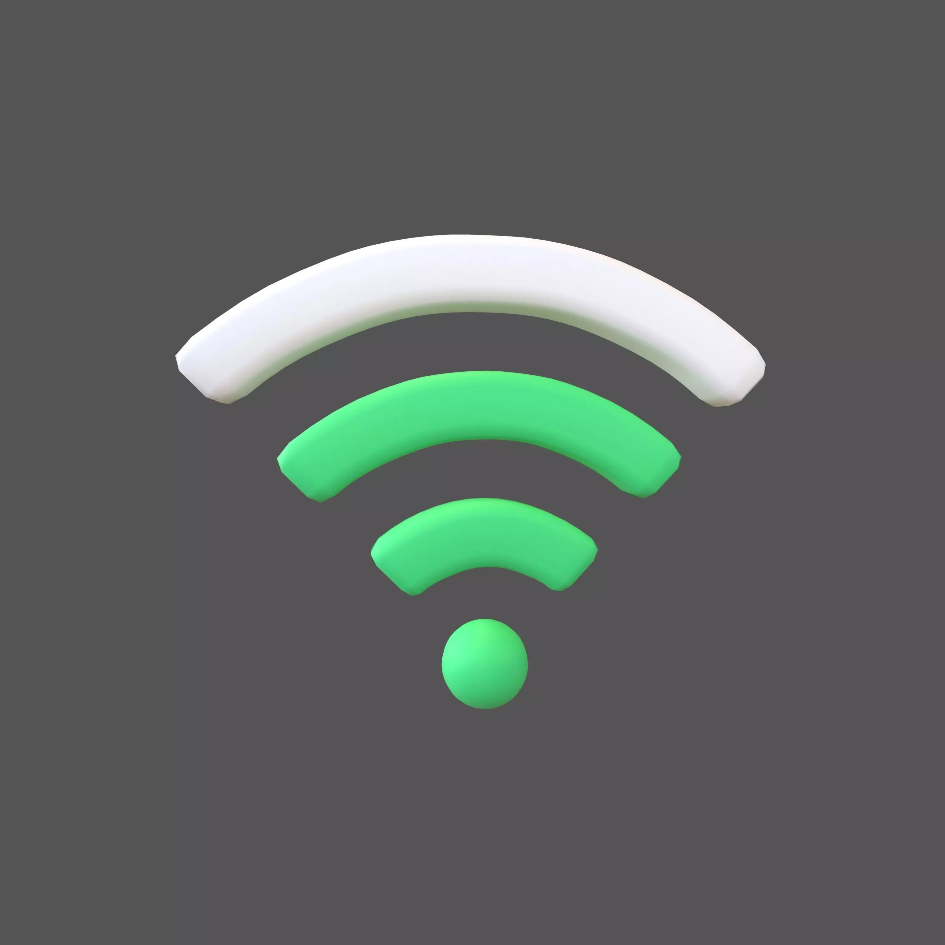Wifi Symbol v3 021 Low-poly 3D model_0