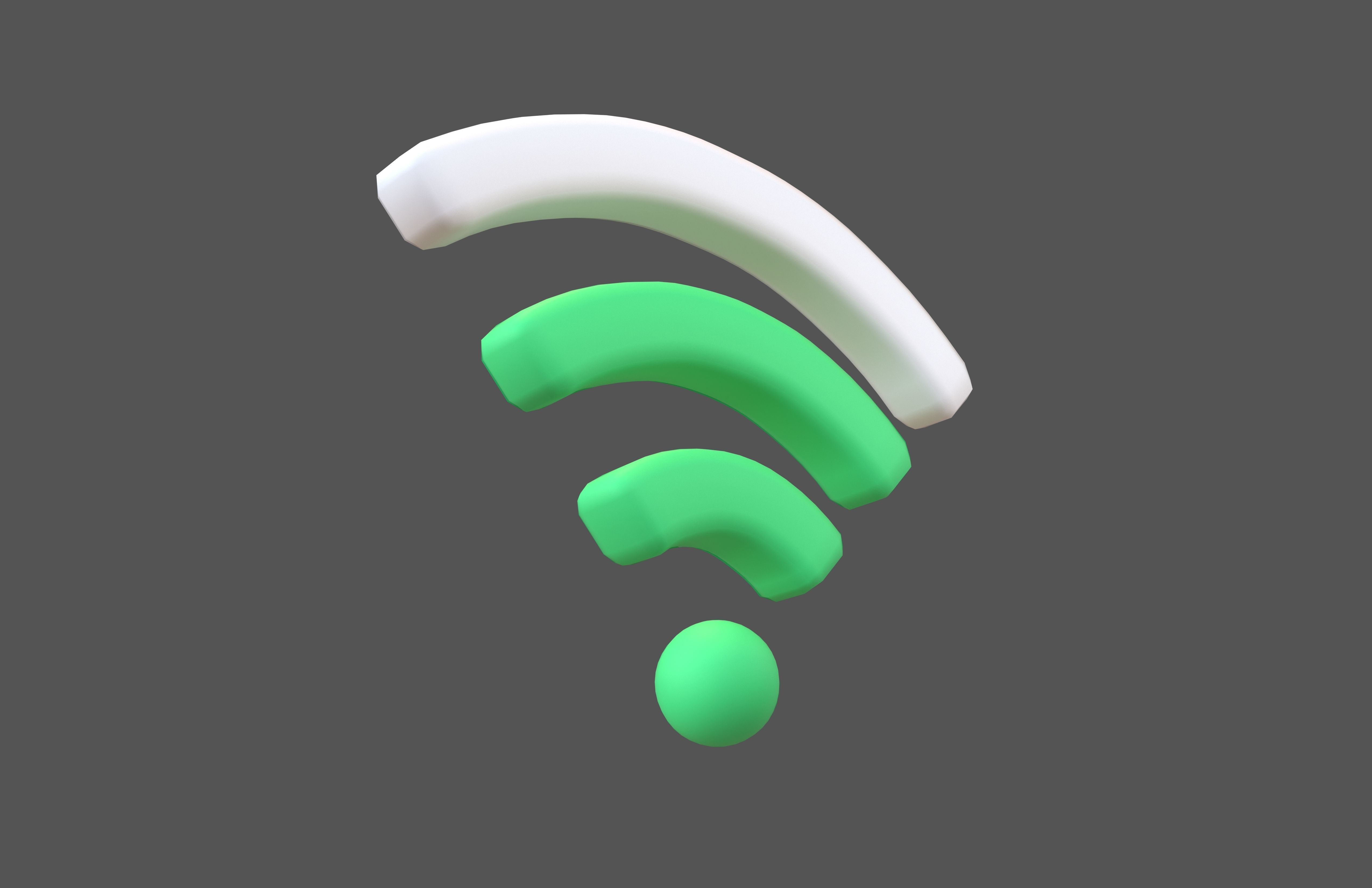 Wifi Symbol v3 021 Low-poly 3D model_3