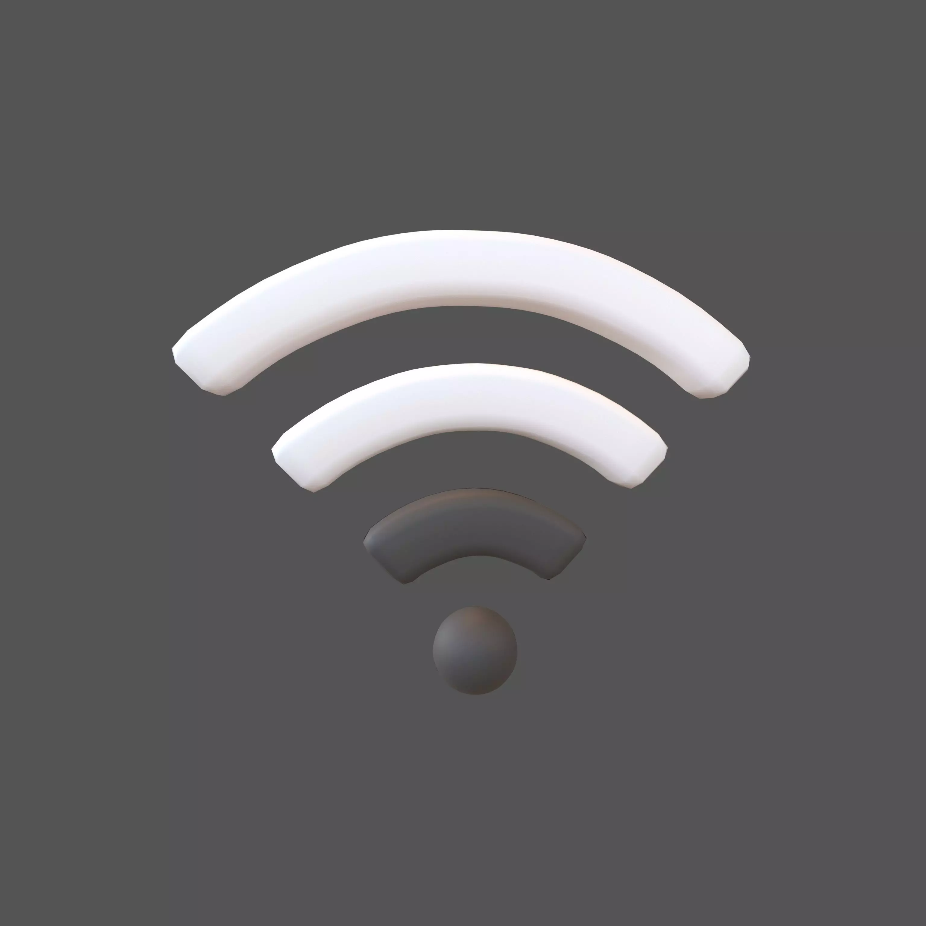 Wifi Symbol v3 023 Low-poly 3D model_0