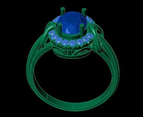 ruby ring 3D print model_9