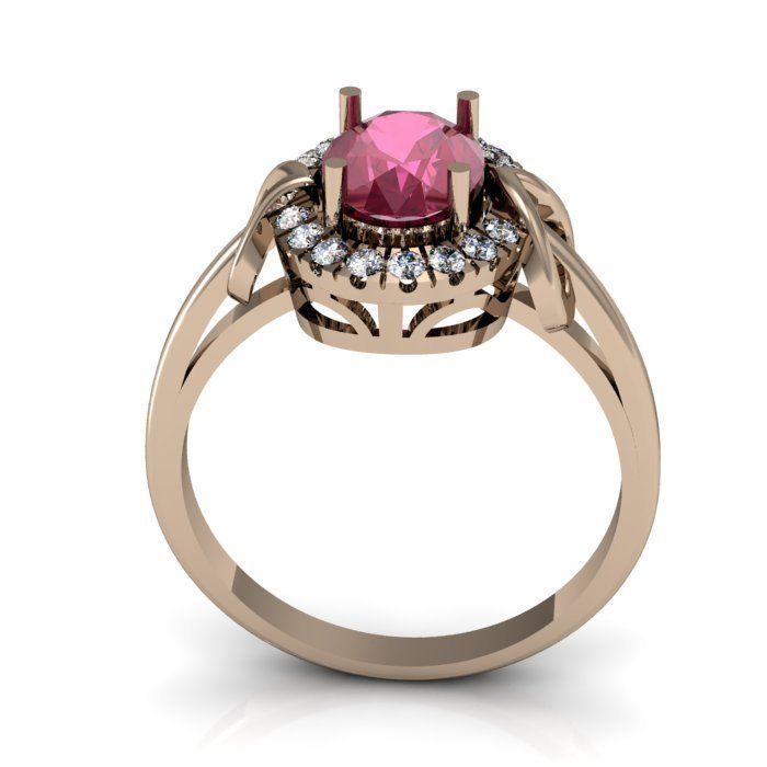 ruby ring 3D print model_8