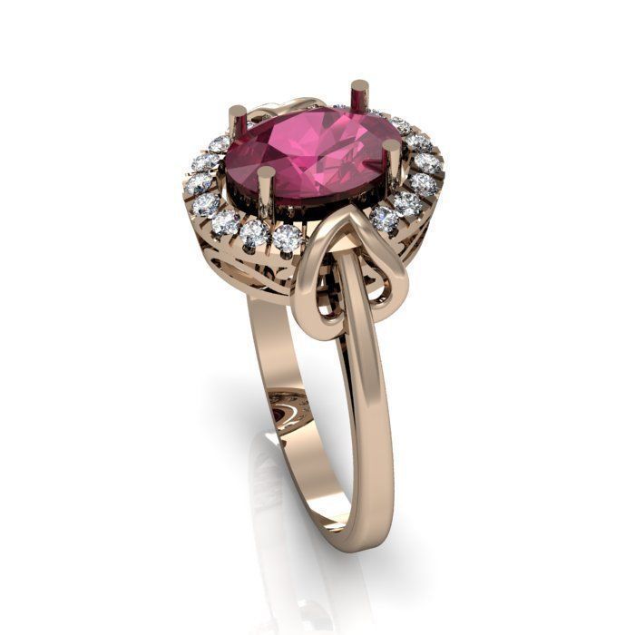 ruby ring 3D print model_5