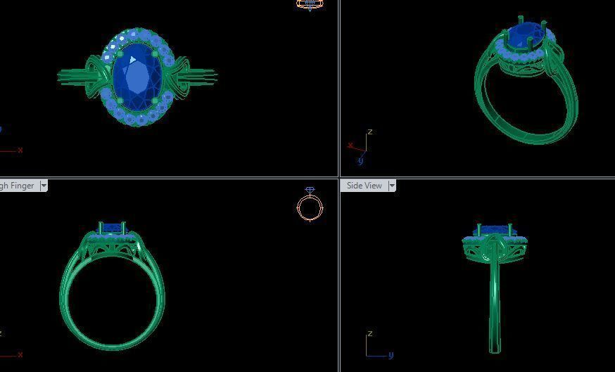 ruby ring 3D print model_13