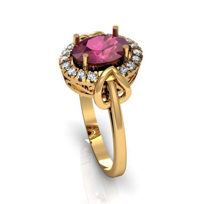 ruby ring 3D print model_3