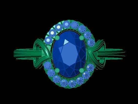 ruby ring 3D print model_10