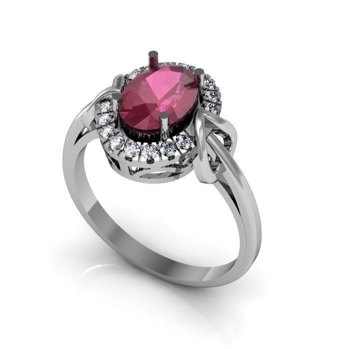 ruby ring 3D print model_1