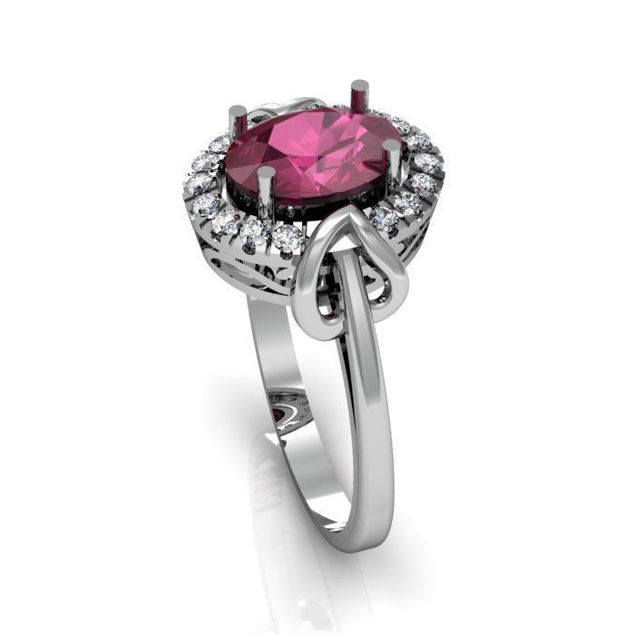 ruby ring 3D print model_4
