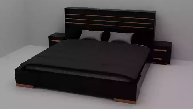 Rosegold and Black Luxorius Bed Set  Kingsize