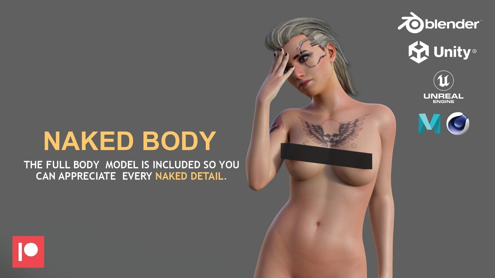 Meredith Stout  - Game Ready Low-poly 3D model_2