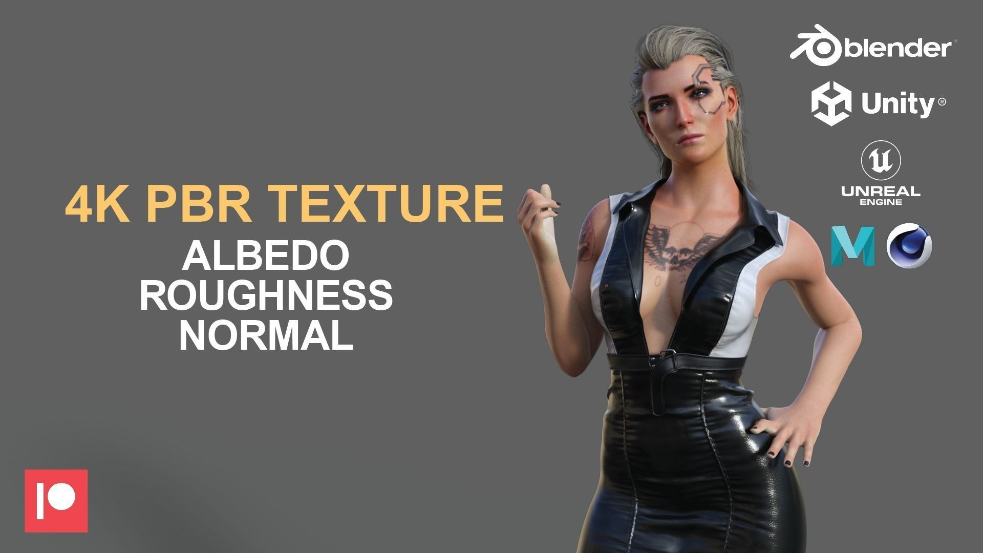 Meredith Stout  - Game Ready Low-poly 3D model_1