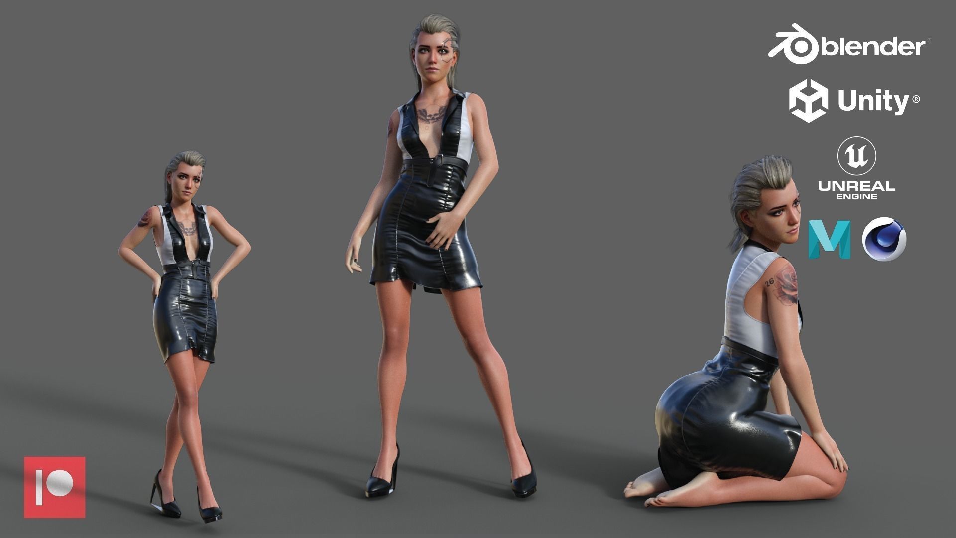 Meredith Stout  - Game Ready Low-poly 3D model_3