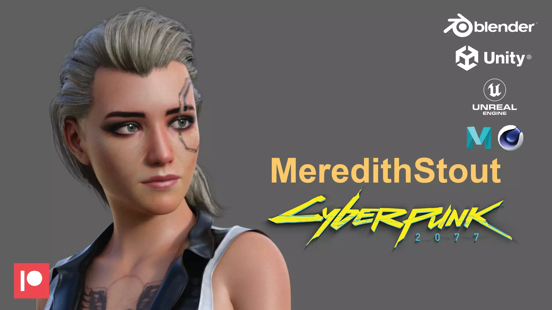 Meredith Stout  - Game Ready Low-poly 3D model_0