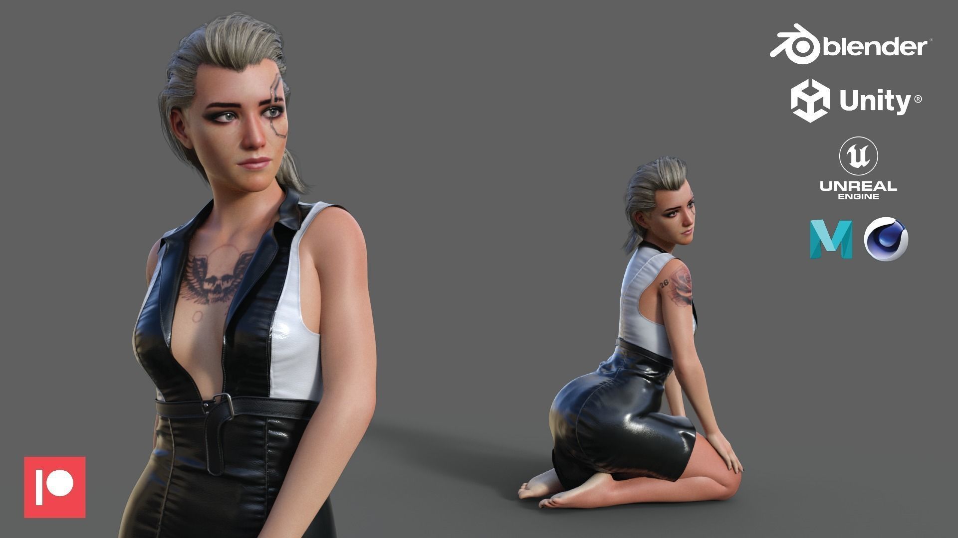 Meredith Stout  - Game Ready Low-poly 3D model_4