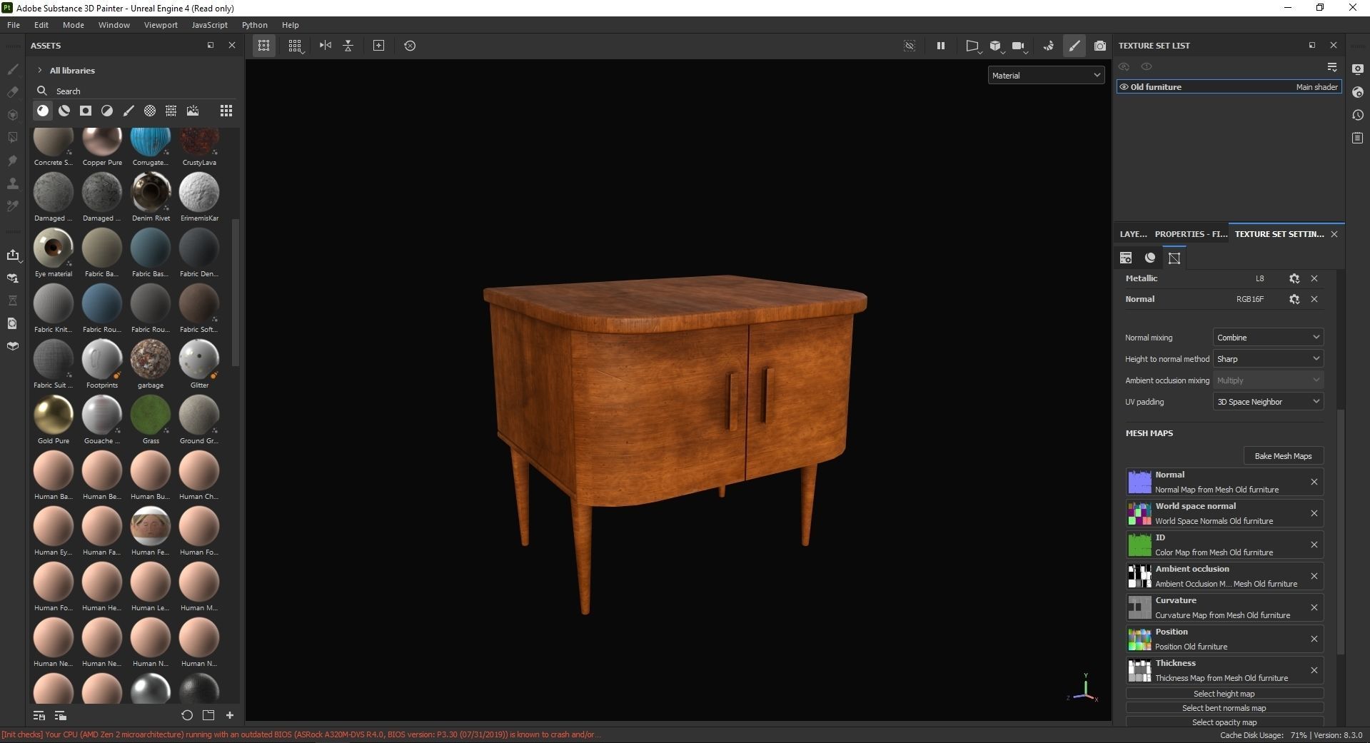 Old furniture 3D Model Low-poly 3D model_7