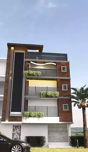 FREE building elevation Free low-poly 3D model