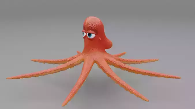 3D Octopus Cartoon Character