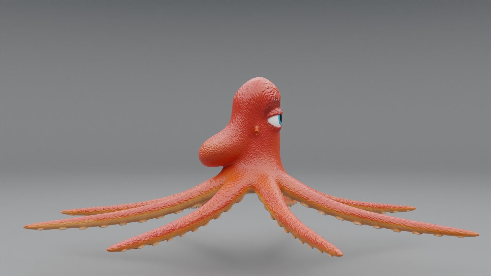 3D Octopus Cartoon Character 3D model_4