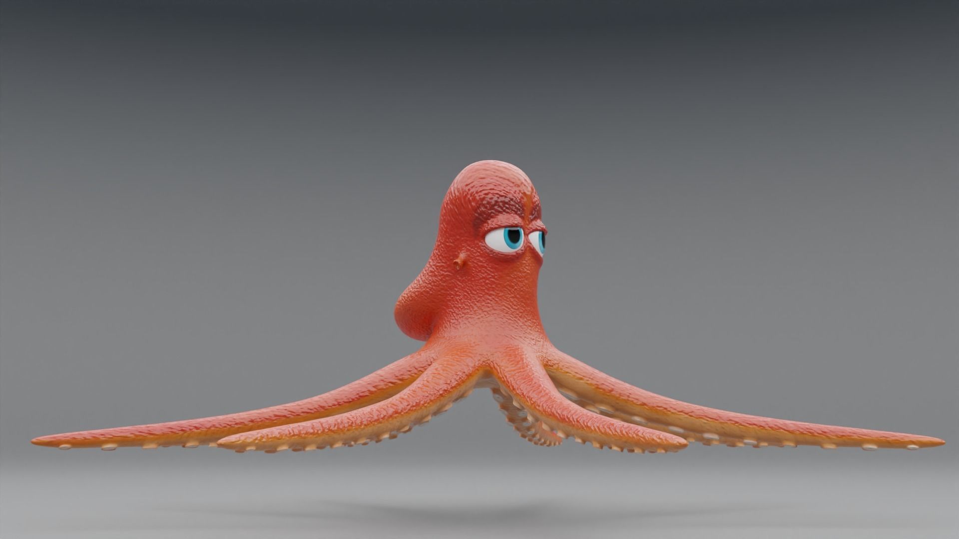 3D Octopus Cartoon Character 3D model_6