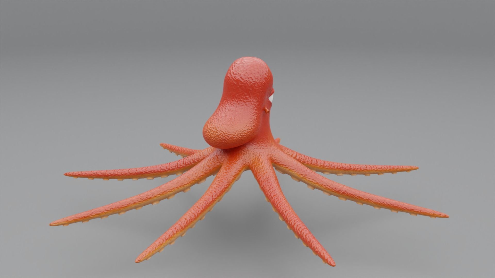 3D Octopus Cartoon Character 3D model_7