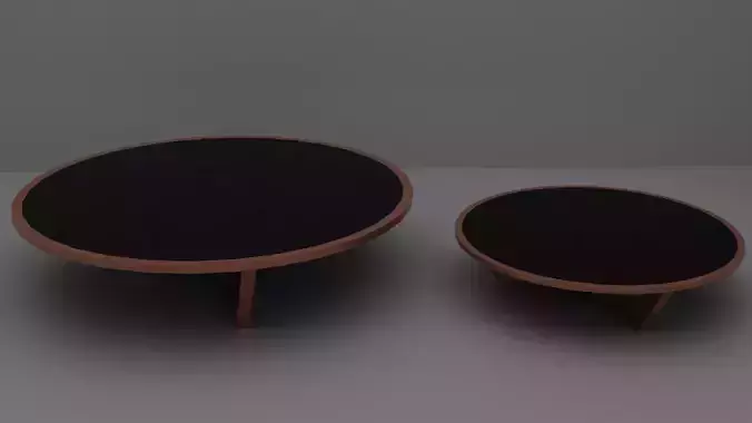 Elegant Luxorius Double Circle Table with Rose Gold Accents