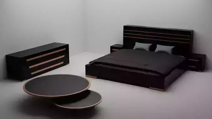 Rosegold Luxiorus Bedroom Furniture set