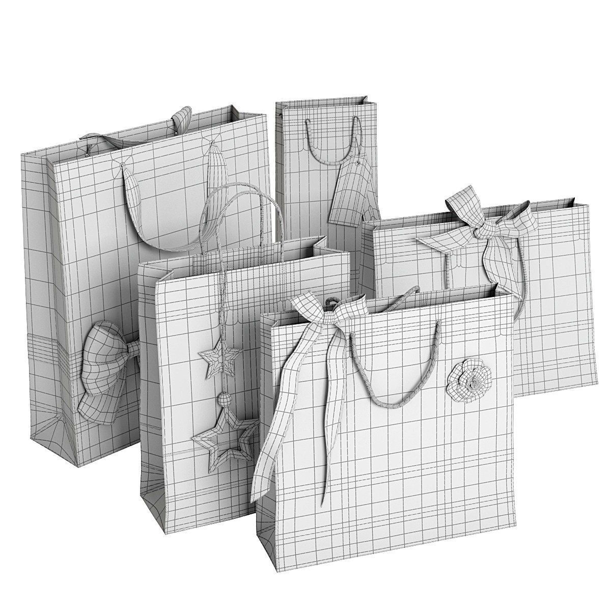 Paper bag 10 3D model_9