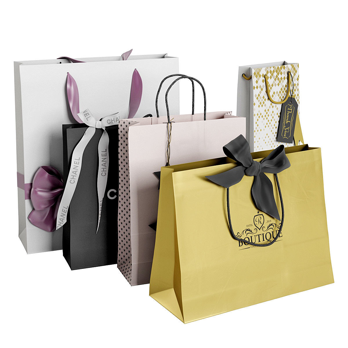 Paper bag 10 3D model_1