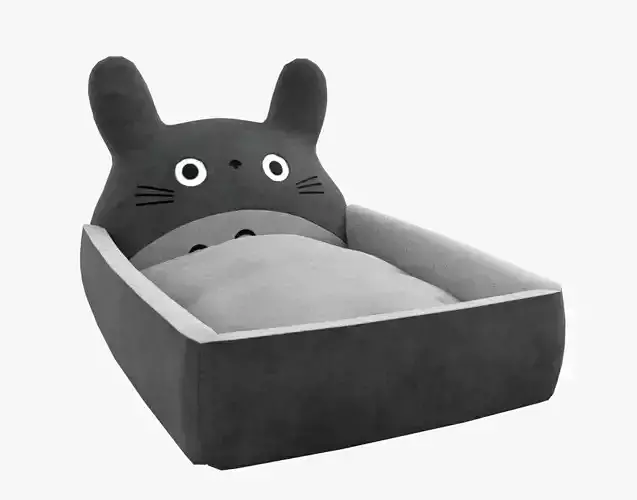 Ghibli Style Kid Bed Child Bed Baby Bed Gray