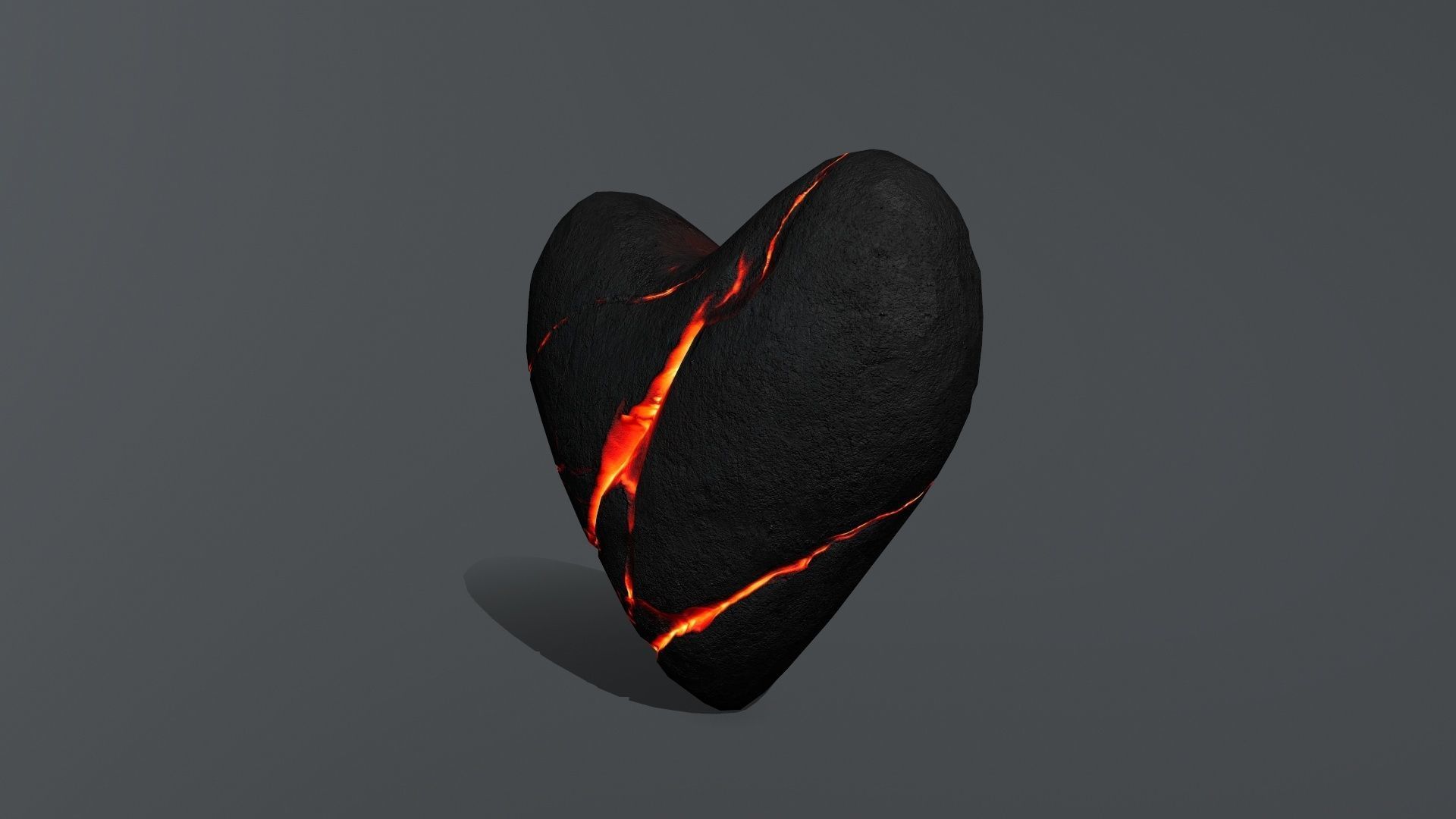 Broken Heart 1 Low-poly 3D model_10