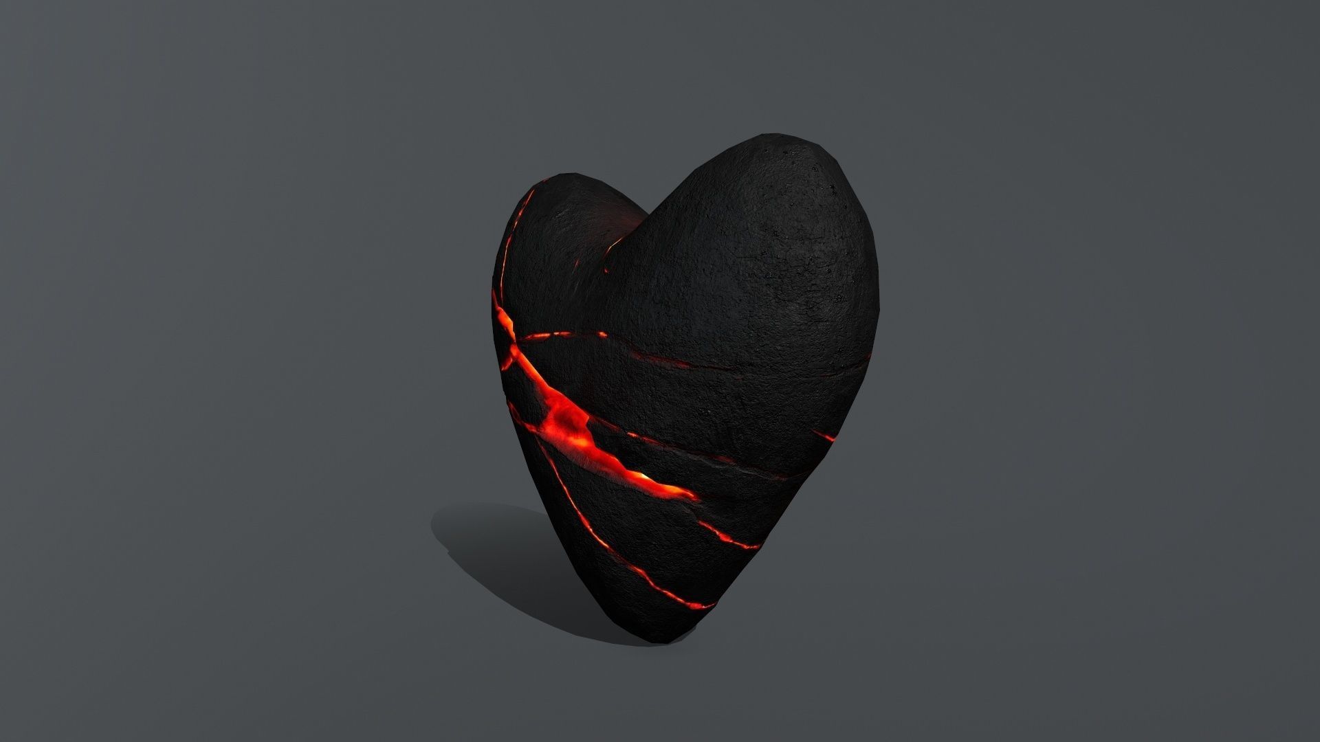 Broken Heart 1 Low-poly 3D model_5